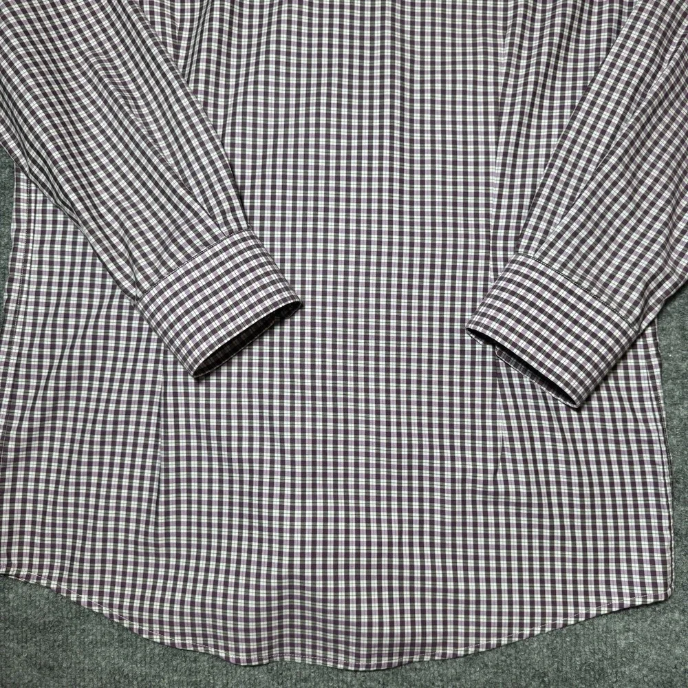 Eton Dress Shirt‎ Men's 39 15.5 Purple Gingham Plaid Check Button Up EUC